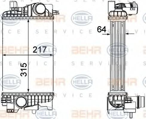 HELLA 8ML376756431 Интеркулер