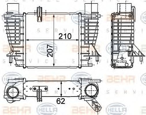 HELLA 8ML376756621 Интеркулер