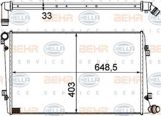 HELLA 8MK376756701 Радиатор, охлаждение двигателя