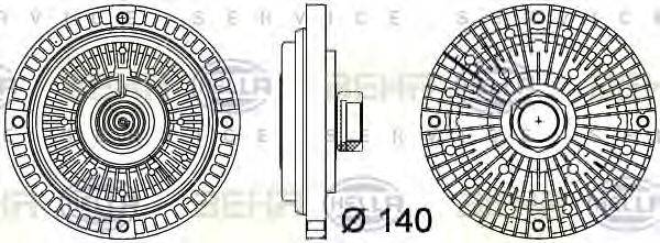 HELLA 8MV376757321 Сцепление, вентилятор радиатора