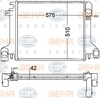 HELLA 8MK376758021 Радиатор, охлаждение двигателя