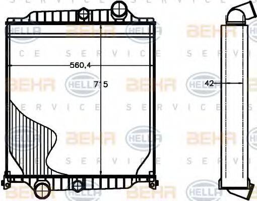 HELLA 8MK376758101 Радиатор, охлаждение двигателя