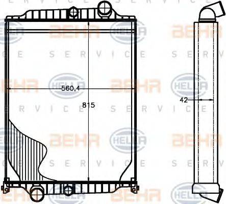 HELLA 8MK376758111 Радиатор, охлаждение двигателя