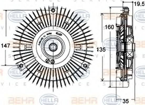 HELLA 8MV376758441 Сцепление, вентилятор радиатора