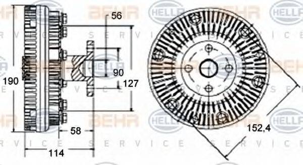 HELLA 8MV376758551 Сцепление, вентилятор радиатора