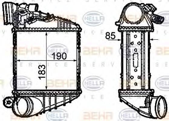 HELLA 8ML376760591 Интеркулер