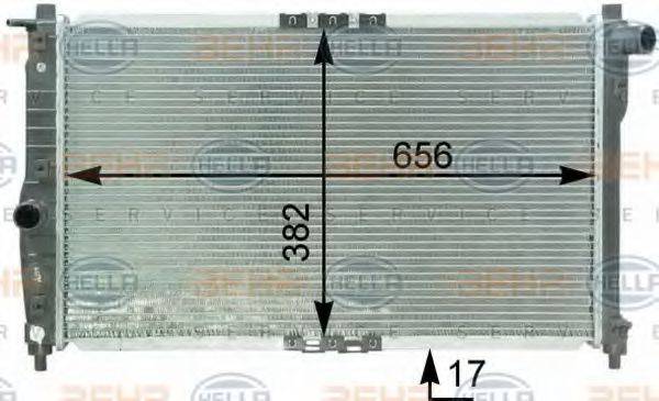 HELLA 8MK376762561 Радиатор, охлаждение двигателя