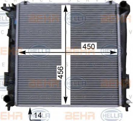 HELLA 8MK376763321 Радиатор, охлаждение двигателя