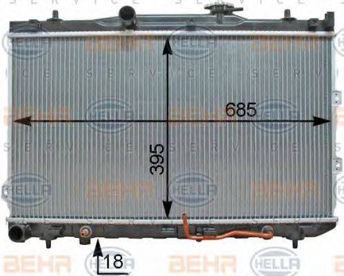 HELLA 8MK376763701 Радиатор, охлаждение двигателя
