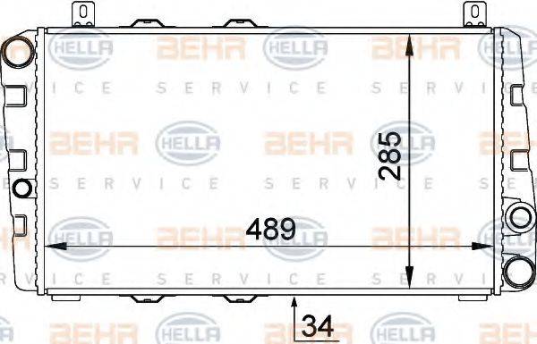 HELLA 8MK376764061 Радиатор, охлаждение двигателя