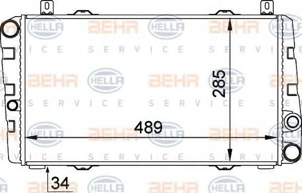 HELLA 8MK376764071 Радиатор, охлаждение двигателя