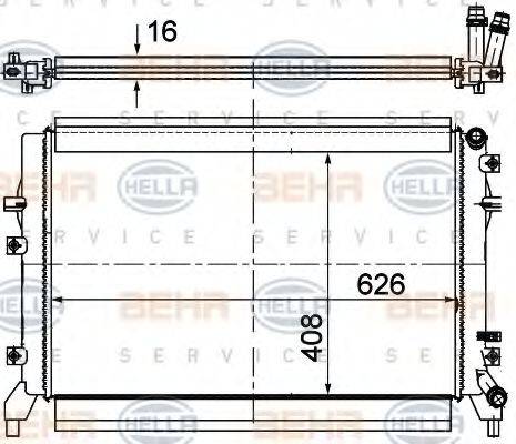 HELLA 8MK376764624 Радиатор, охлаждение двигателя