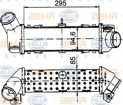 HELLA 8ML376765171 Интеркулер