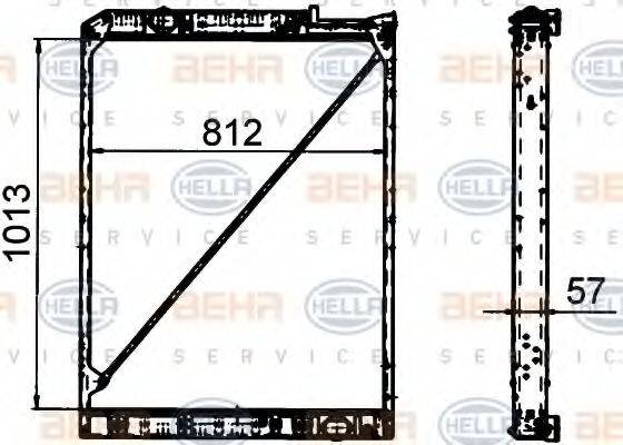 HELLA 8MK376765181 Радиатор, охлаждение двигателя