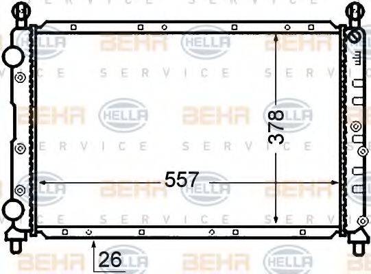 HELLA 8MK376766101 Радиатор, охлаждение двигателя