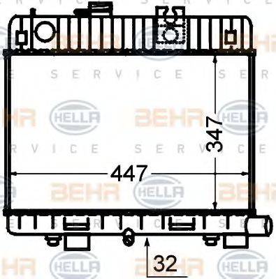 HELLA 8MK376766461 Радиатор, охлаждение двигателя