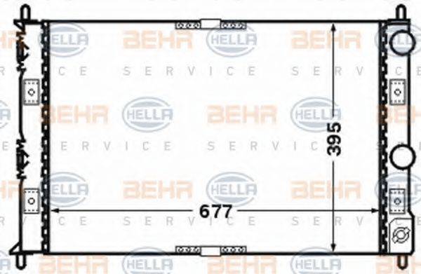 HELLA 8MK376766551 Радиатор, охлаждение двигателя