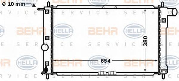 HELLA 8MK376767191 Радиатор, охлаждение двигателя