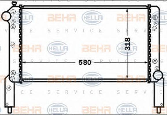 HELLA 8MK376767671 Радиатор, охлаждение двигателя