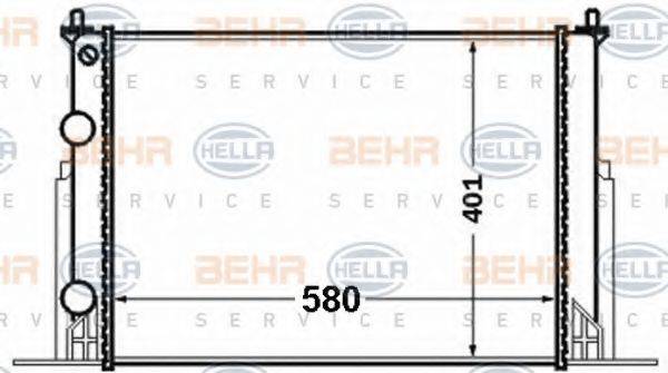 HELLA 8MK376767731 Радиатор, охлаждение двигателя