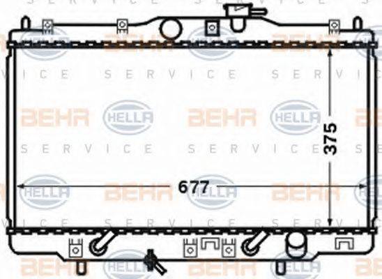 HELLA 8MK376768251 Радиатор, охлаждение двигателя