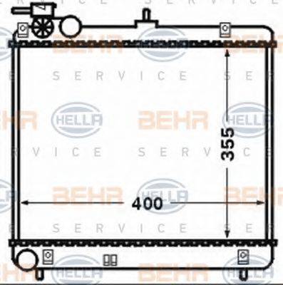 HELLA 8MK376768491 Радиатор, охлаждение двигателя