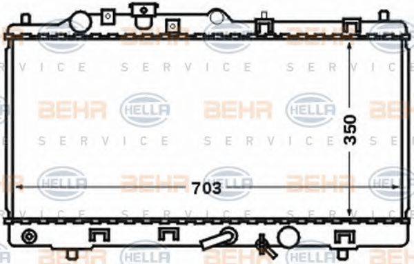 HELLA 8MK376769631 Радиатор, охлаждение двигателя