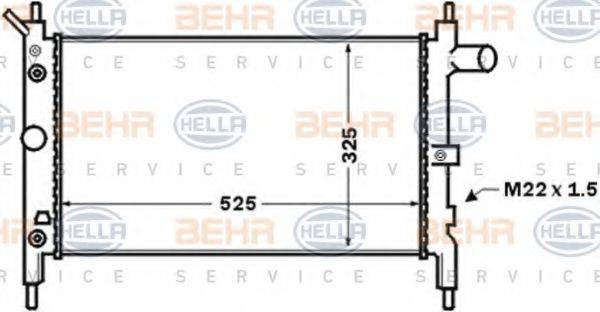 HELLA 8MK376771051 Радиатор, охлаждение двигателя