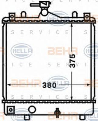 HELLA 8MK376771161 Радиатор, охлаждение двигателя