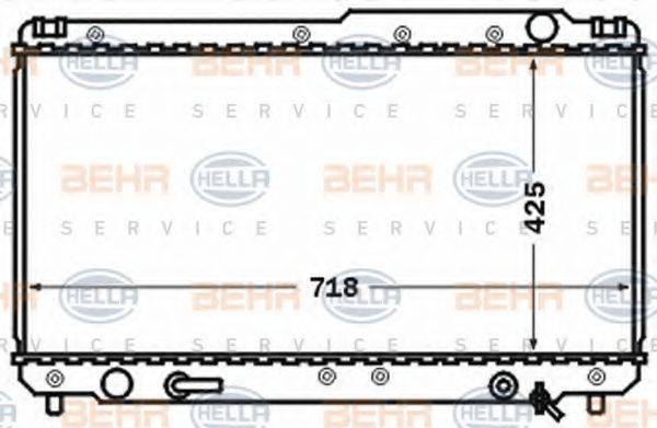 HELLA 8MK376773601 Радиатор, охлаждение двигателя