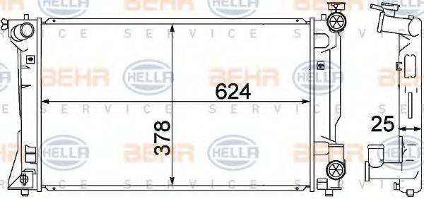 HELLA 8MK376773691 Радиатор, охлаждение двигателя