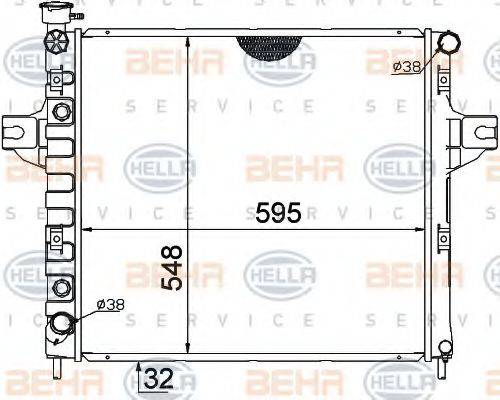 HELLA 8MK376774251 Радиатор, охлаждение двигателя