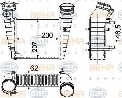 HELLA 8ML376776611 Интеркулер