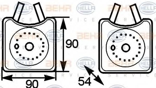 HELLA 8MO376778031 масляный радиатор, двигательное масло