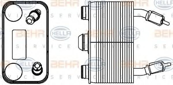 HELLA 8MO376778191 Масляный радиатор, автоматическая коробка передач