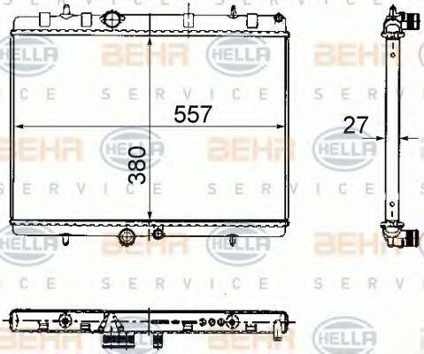 HELLA 8MK376781121 Радиатор, охлаждение двигателя