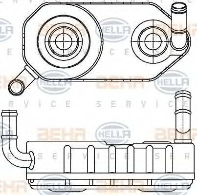 HELLA 8MO376787671 Масляный радиатор, автоматическая коробка передач