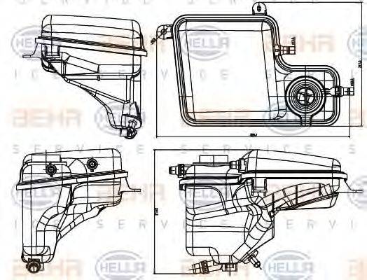 HELLA 8MA376789711 Компенсационный бак, охлаждающая жидкость