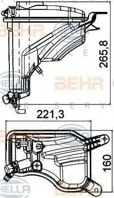 HELLA 8MA376789751 Компенсационный бак, охлаждающая жидкость