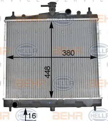 HELLA 8MK376790521 Радиатор, охлаждение двигателя