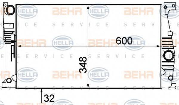 HELLA 8MK376791791 Радиатор, охлаждение двигателя