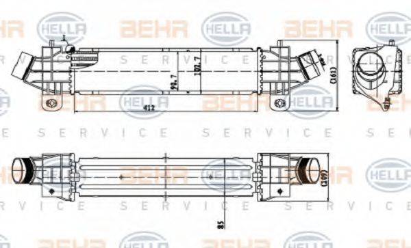 HELLA 8ML376899091 Интеркулер