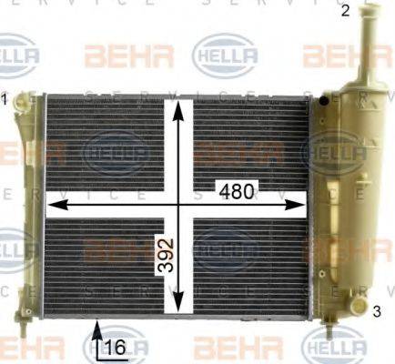 HELLA 8MK376900221 Радиатор, охлаждение двигателя