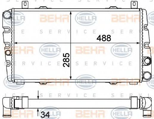 HELLA 8MK376901041 Радиатор, охлаждение двигателя