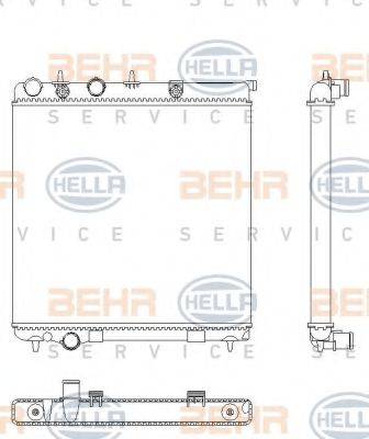 HELLA 8MK376901071 Радиатор, охлаждение двигателя