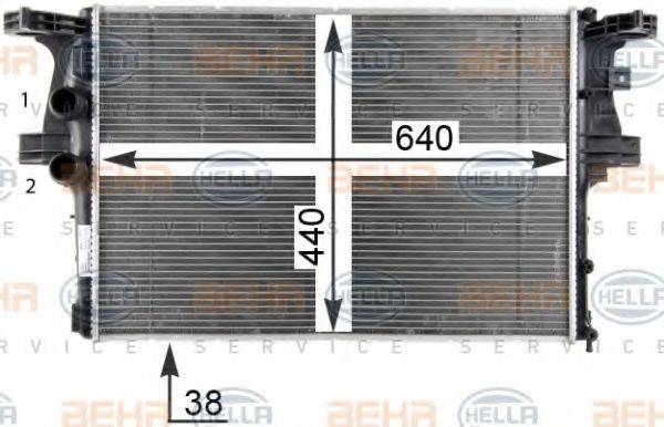 HELLA 8MK376903601 Радиатор, охлаждение двигателя