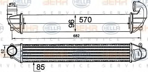 HELLA 8ML376911411 Интеркулер