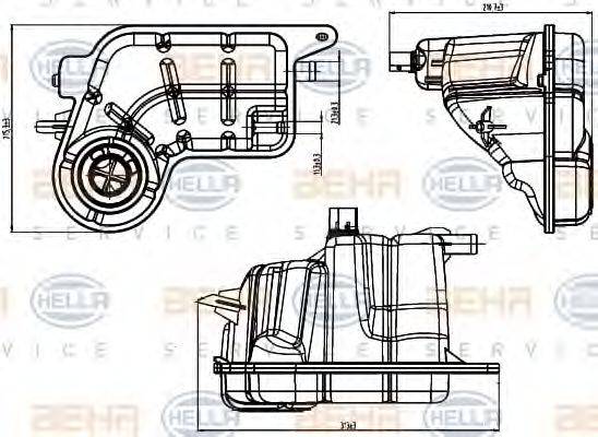 HELLA 8MA376923021 Компенсационный бак, охлаждающая жидкость