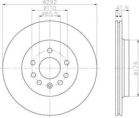 HELLA 8DD355109181 Тормозной диск