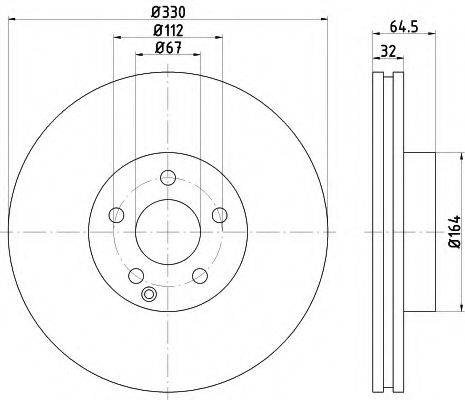 HELLA 8DD355109421 Тормозной диск